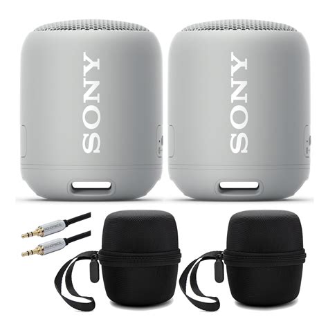 sony srs xb extra bass portable bluetooth speaker gray stereo pair bundle walmartcom