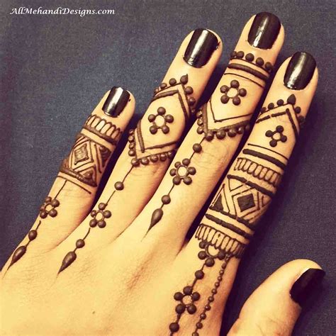 easy finger mehndi designs henna finger ideas