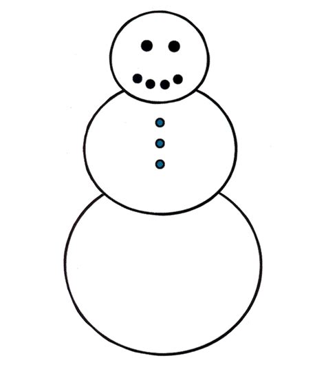 blank snowman template clipart