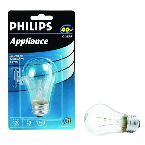 watt incandescent  clear appliance light bulb   home depot