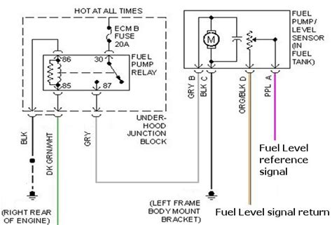 chevy silverado fuel pump wiring diagram