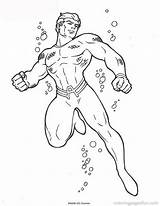 Aquaman Coloring Pages Print sketch template