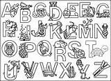 Alphabet Printable Coloring Pages Kids Getdrawings sketch template