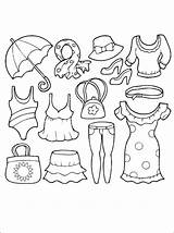 Clothes Coloring Pages Clothing Summer Printable Worksheet Fall Preschoolers Coloriage Kids Book Color Getdrawings Colorier été Girls Sheets Worksheets Coloriages sketch template