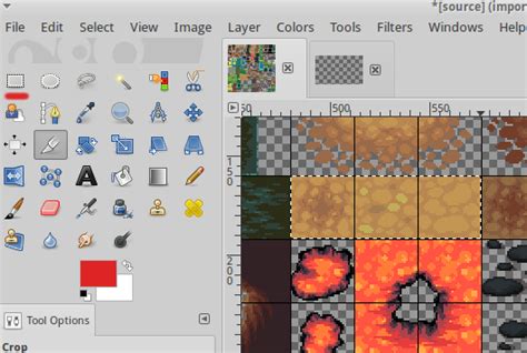 kibo world create custom tileset  gimp