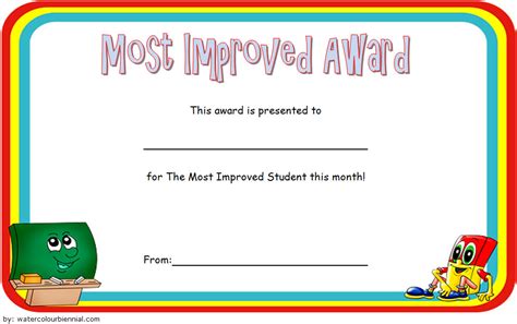 printable  improved student certificates printable templates