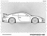 Coloring Gt3 Taycan Panamera Conferencing Backgrounds Pastimes Downloadable sketch template