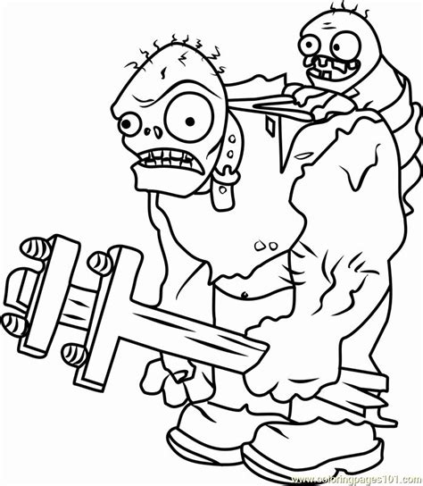 plants  zombies coloring page unique gargantuar coloring page