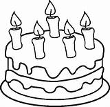 Cake Birthday Printable Coloring Colour Popular sketch template