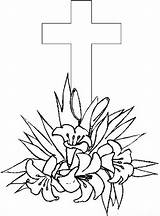Coloring Pages Printable Cross Friday Easter Good Kids Crosses Print Color Drawing Flowers Lily Christian Book Sheets Colouring Children Jesus sketch template