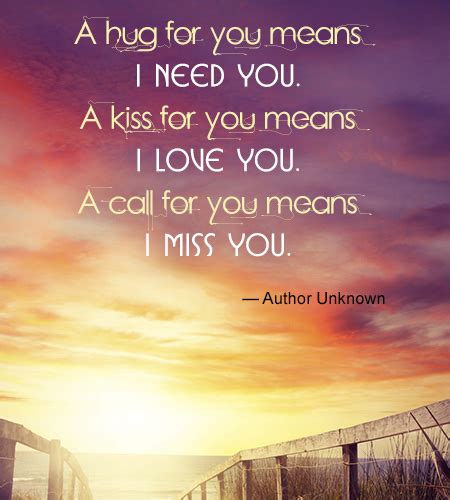 30 Beautiful And Sentimental Quotes About Hugs And Kisses