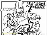 Coloring Pages Deathstroke Villain Supervillain Super Batman Villains Supervillian Getdrawings sketch template
