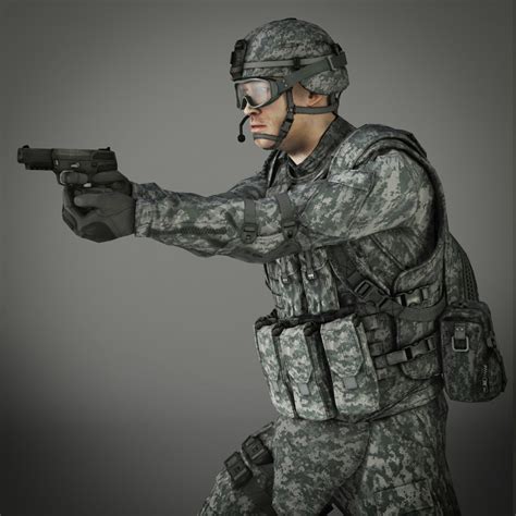 military male soldier helmet model