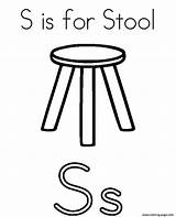 Coloring Alphabet Stool Pages Printable sketch template