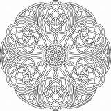 Mandala Flower Print Celtic Knot Coloring Color Pages Designs Large Geometric Transparent sketch template