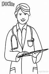Coloring Doctor Clipart Community Helpers Pages Preschool Clip Library sketch template