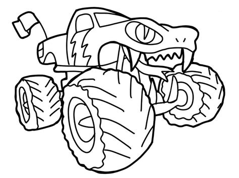 tiger shark monster truck ausmalbild