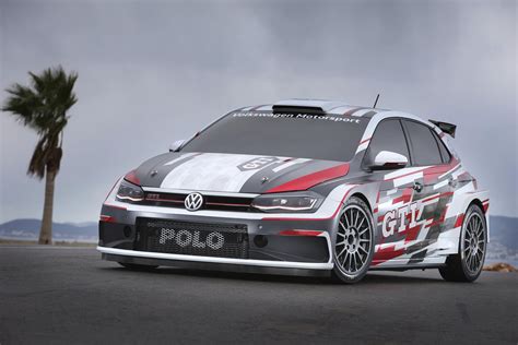 volkswagen reveals polo gti  rally car