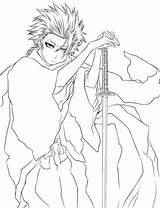 Bleach Toshiro Hitsugaya Anime Mangagrounds Colorironline Ichigo Salvo sketch template