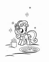 Coloring Pony Pages Little Christmas Kids sketch template