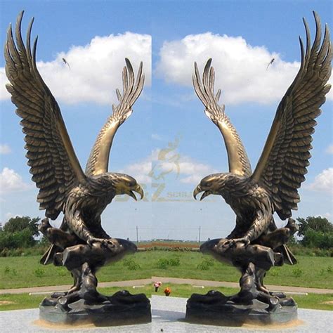 outdoor giant vintage brass eagle garden statue  sale