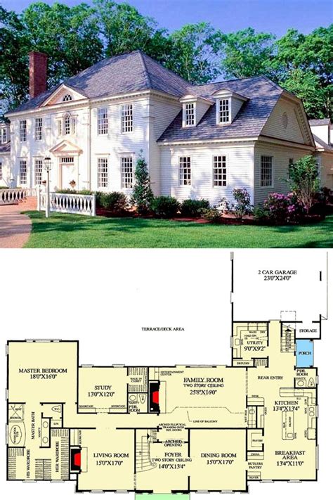 traditional colonial floor plans image
