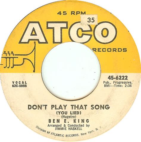 ben  king dont play  song  lied vinyl   rpm discogs