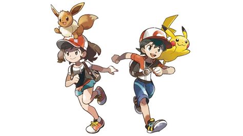 official artwork for let s go pikachu and let s go eevee protagonists pokemon