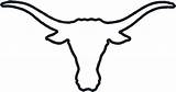 Longhorn Texas Outline Clipart Silhouette Logo University Skull Longhorns Clip Head Steer Cliparts Drawing Cowboy Ut State Vector Crafts Cattle sketch template