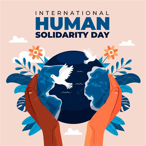 Premium Vector Flat International Human Solidarity Day Illustration