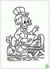 Coloring Scrooge Uncle Pages Dinokids Coloringdisney sketch template