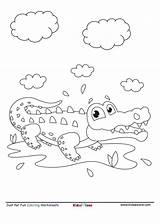 Alligator Kidzezone Aligator sketch template