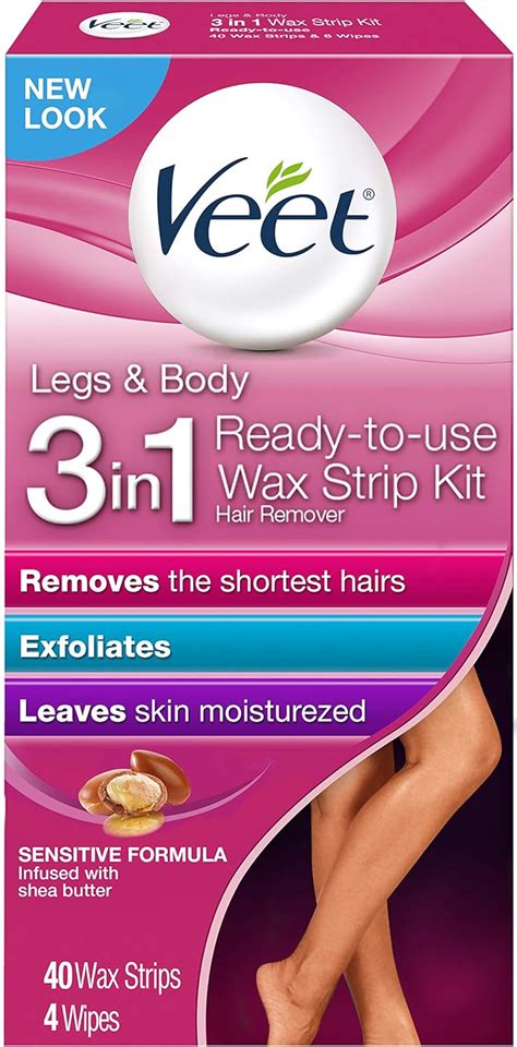 veet easy gel wax strips  body legs sensitive skin  wax strips  perfect finish