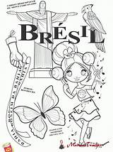 Coloring Pages Brazil Coloriage Colouring Getcolorings Print Continents Du Getdrawings Color Preschool sketch template