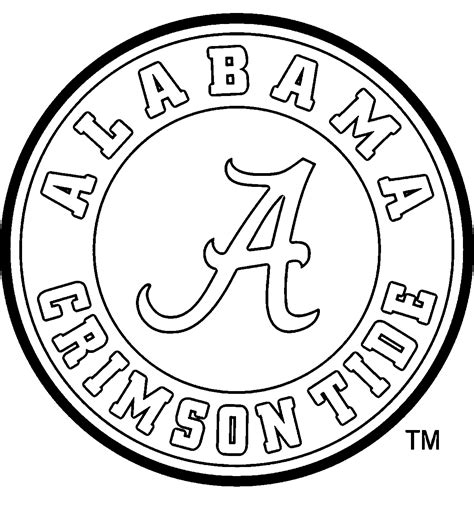 alabama football coloring pages coloring home