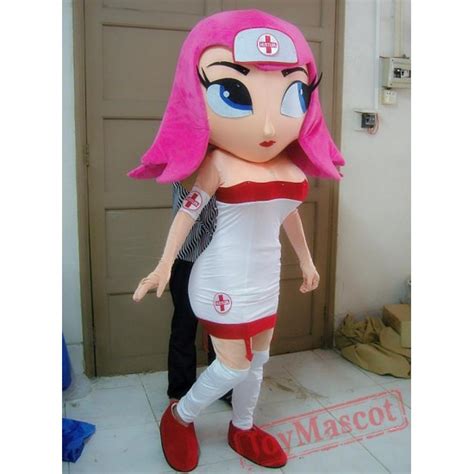 Cartoon Beauty Sexy Nurse Mascot Costume