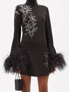milly feather trim ribbed long sleeve dress nordstrom   dresses nordstrom dresses