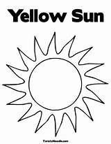 Yellow Coloring Sun Pages Printable Toddlers Color Moon Stars Sheet Sheets Printables Colour Colouring Kids Activity Template Twistynoodle Category Other sketch template
