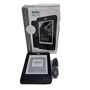 kobo wireless book ereader gb wi fi  black ac adapter nb  cord ebay