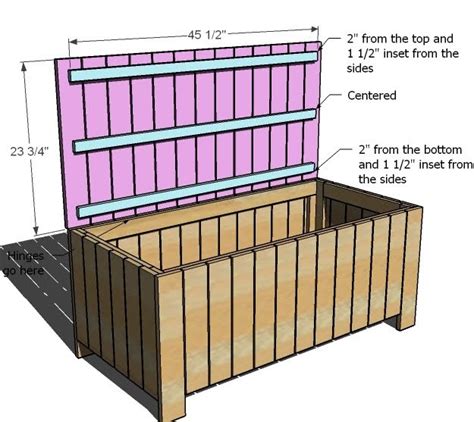 outdoor bench  storage plans  woodworking