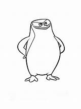 Madagascar Penguins Coloring4free Penguin sketch template
