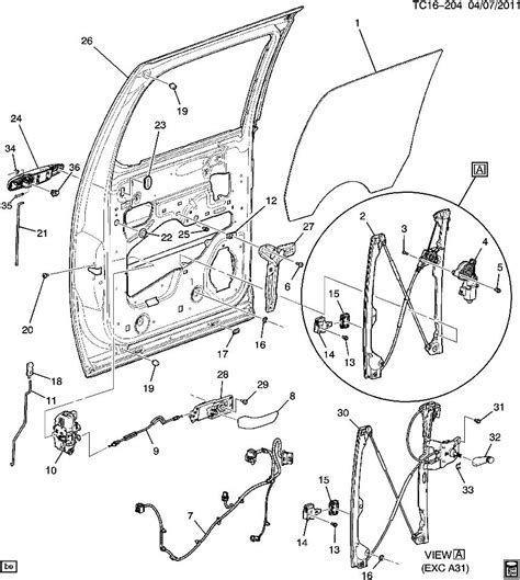 chevrolet truck door parts diagram