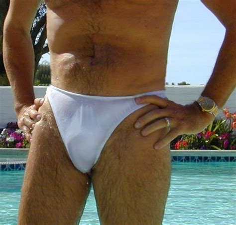Sexy Sheer When Wet Thong Swimsuit For Men