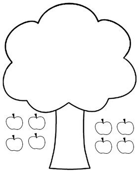 apple tree cut  paste  jclair designs teachers pay teachers