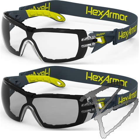 hexarmor safety eyewear mx200g trushield s safety