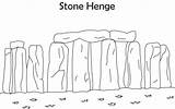 Coloring Stonehenge Stone Drawings 21kb 567px sketch template
