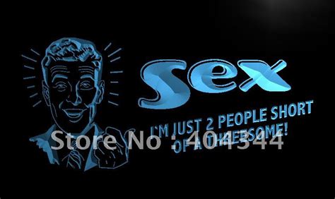 lb054 sex 2 people short of a threesome neon sign home decor crafts in