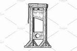 Guillotine Execution Draw Executions sketch template