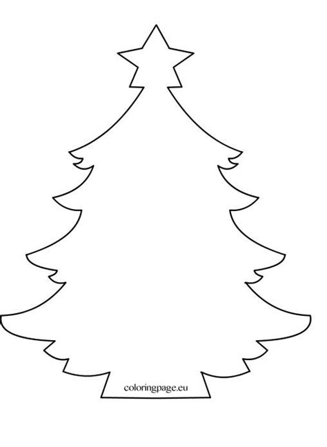 christmas tree  star template christmas tree coloring page