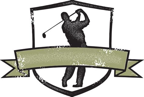 Vintage Style Golf Crest Stock Illustration Illustration